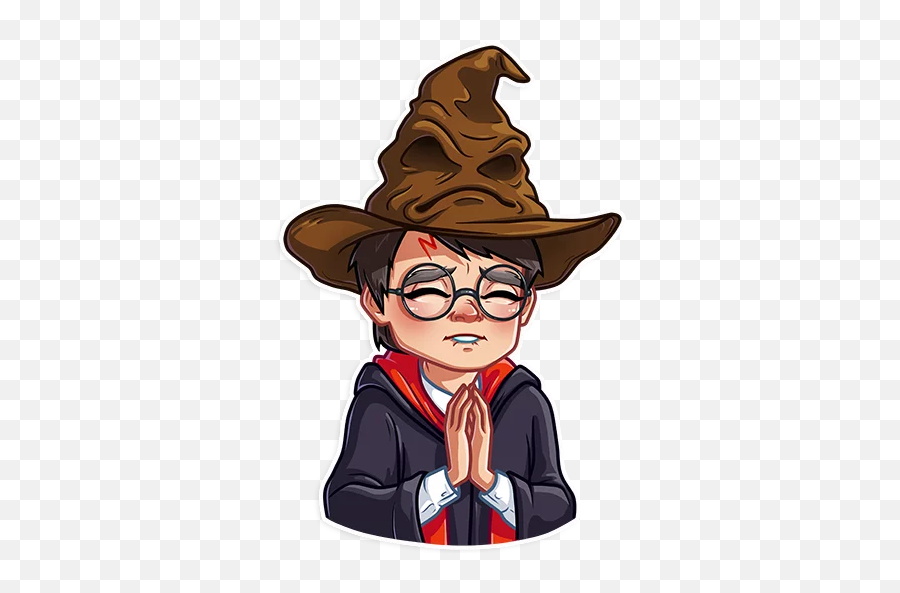 The Boy Who Lived Stickers - Live Wa Stickers Sticker Harry Potter Whatsapp Emoji,Witch's Hat Emoji