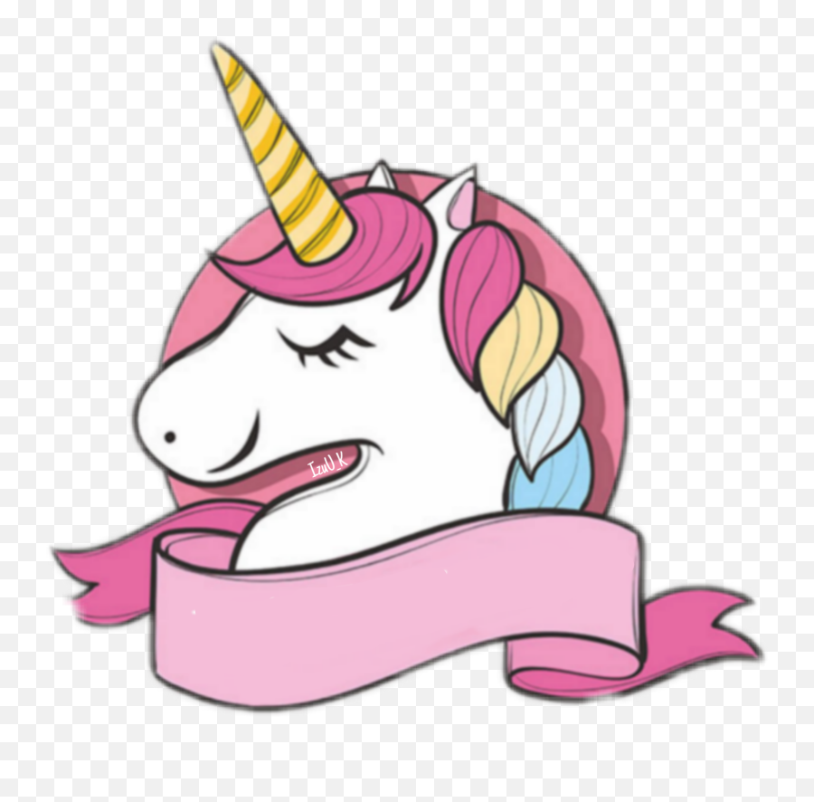 Unicornio Izuuk Unicorn Sticker Sticker By Izuuk - Vinilo De Unicornio Con Nombre Emoji,Emojis Unicornio