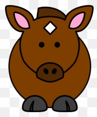 Cute Horse Clipart Easy - Cartoon Easy Cartoon Horse Face Emoji,Animated Super Horse Emoticon