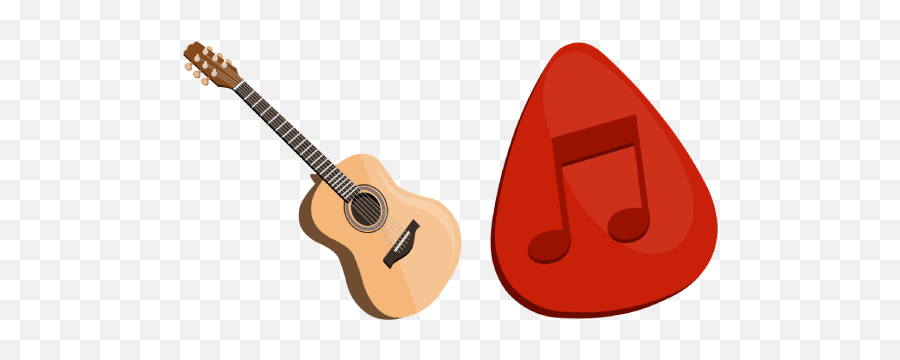 Acoustic Guitar Cursor - Solid Emoji,Guitar Covered In Emojis