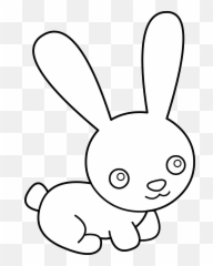 Easter Bunny Clipart Free Easter Bunny - Rabbit Cute Clipart Black And White Emoji,Bunny And Egg Emoji