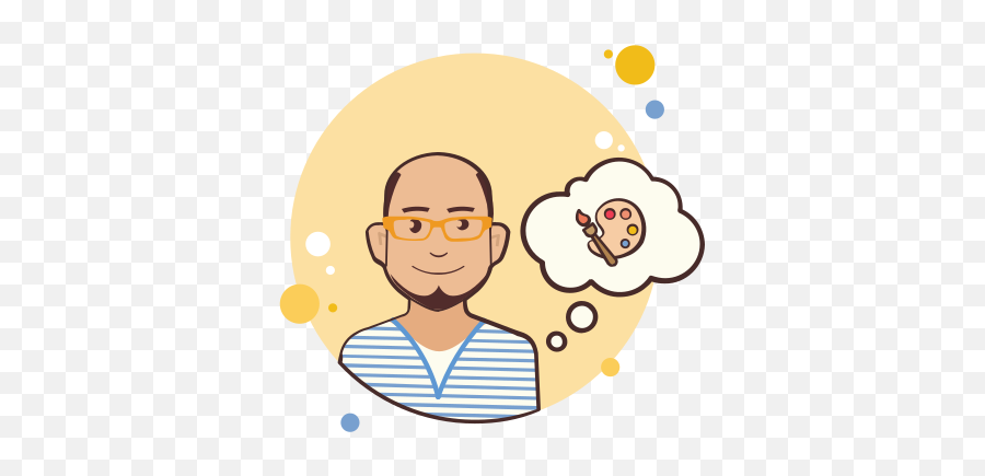 Bald Man With Art Palette Icon - Portable Network Graphics Emoji,Artist Palette Emoji