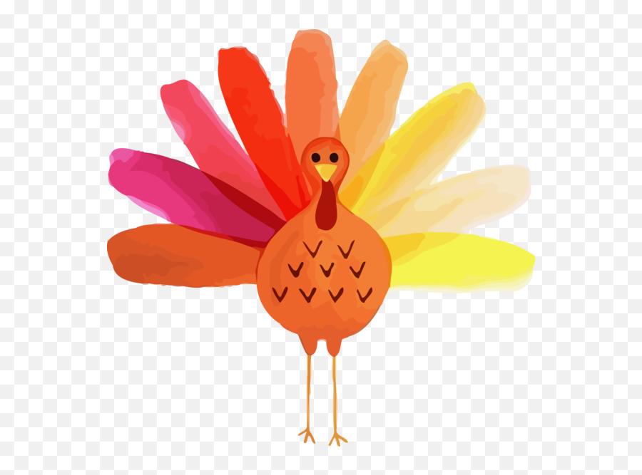 Thanksgiving Orange Bird Wing For Thanksgiving Turkey For Emoji,1879 Emoticon