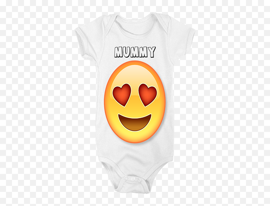 Download Love Heart Emoji Customised Baby Grow - Love Full Happy,Baby Emoji Png