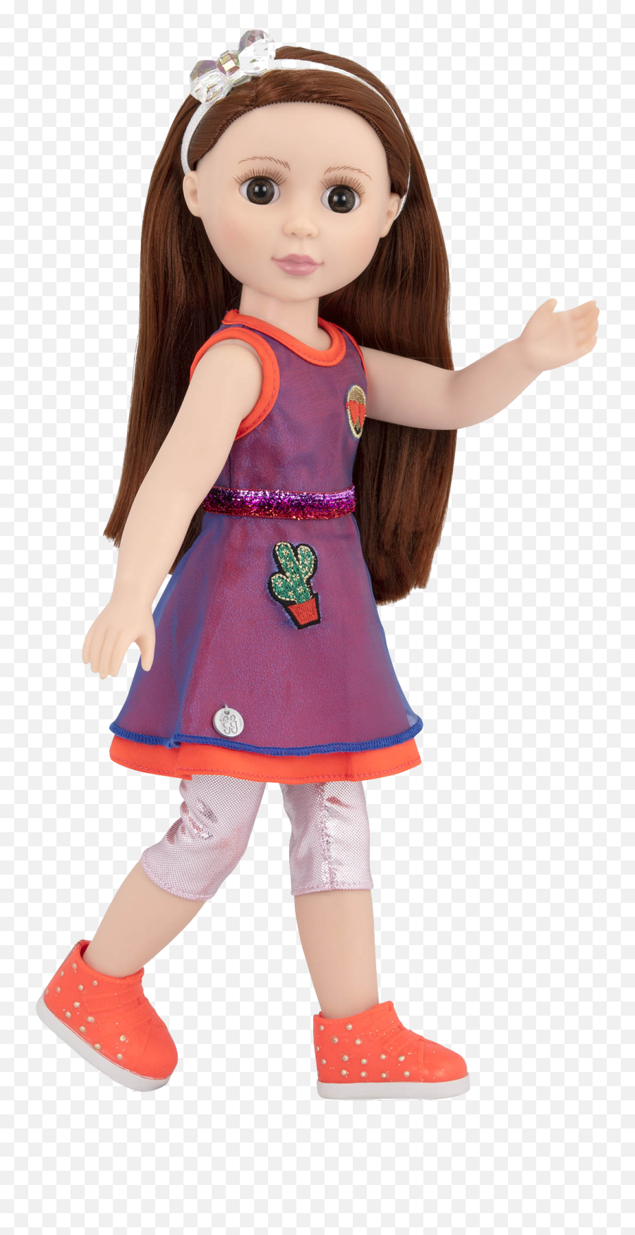 Bobbi 14 - Inch Posable Doll Long Dark Red Hair Glitter Girls Emoji,Girl Emoji Png Hand Raising