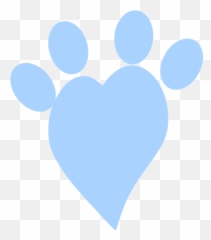 Blue Heart Paw Clip Art At Clkercom - Vector Clip Art Emoji,Blue Heart Emoji Copy And Paste