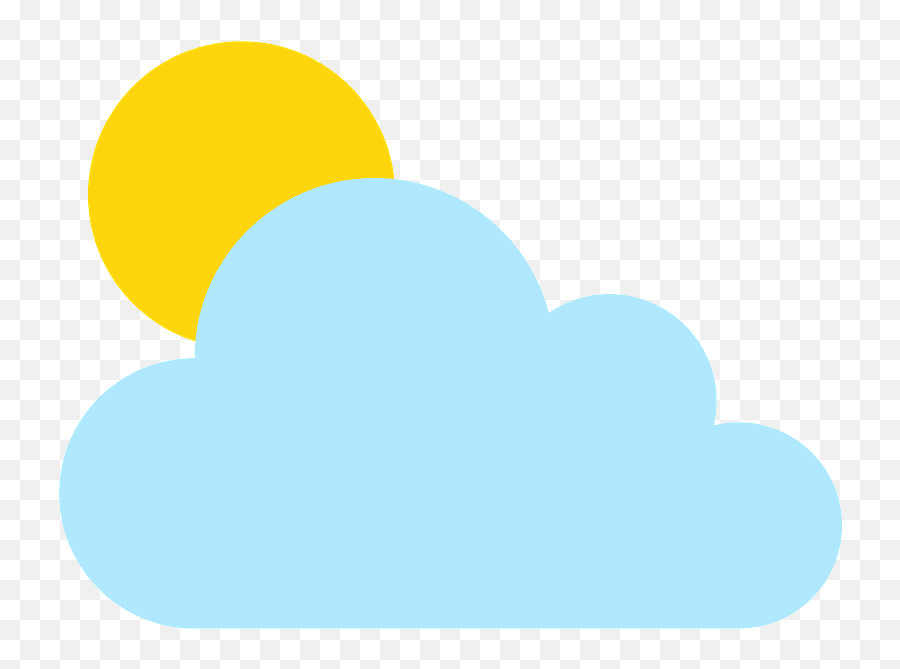 Sun Behind Large Cloud Emoji - Emoji Nublado,Large Emoji