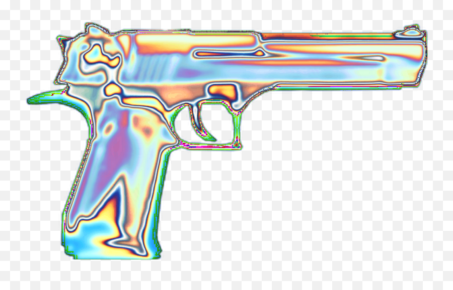 Gun Pistol Vaporwave Tumblr Sticker By Yhea - Vaporwave Gun Png Emoji,Pistol Emoji