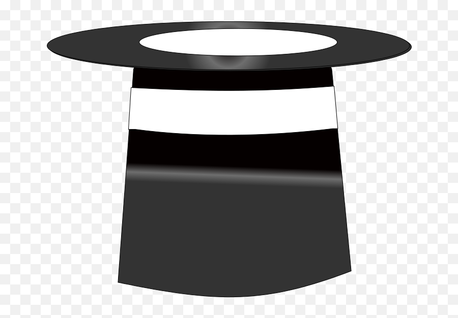 Black White Magic Hat No Wand Png - Empty Emoji,Magic Hat Emoji