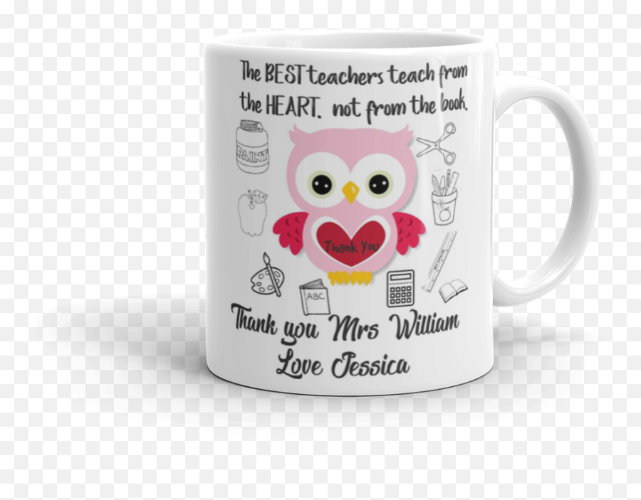 Personalised Mug Best Teacher Mug Coffee Cup Thank You - Serveware Emoji,Coffee Cup Emoticon