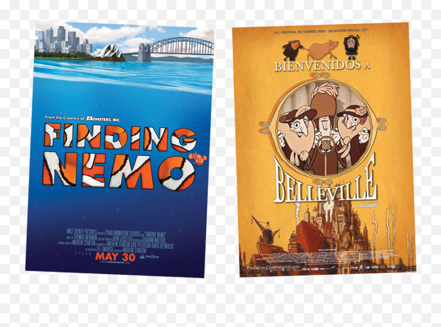 Finding Nemoles Triplettes De Belleville U2013 Movie Posters - Finding Nemo Poster Alternative Emoji,Finding Nemo Told By Emoji