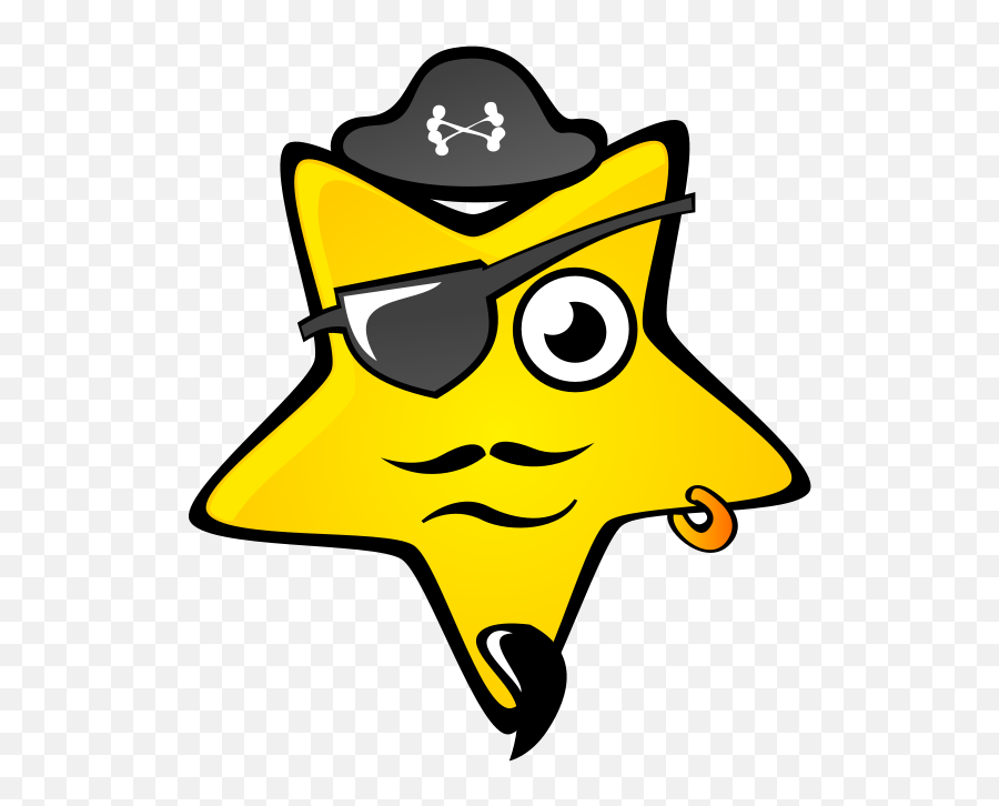 Pirate Star Clipart Free Download Transparent Png Creazilla - Pirate Star Emoji,Pirate Emoticon Clipart