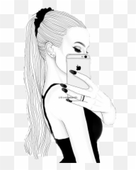 Girl Tumblr Drawing Girldrawing Sticker - Meiden Tekening Emoji,Emoji Drawings In Pencil