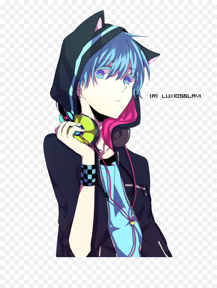 Anime No Background Posted By Sarah Cunningham - Anime Boy With Headphones Emoji,Discord Lolli Transparent Emojis