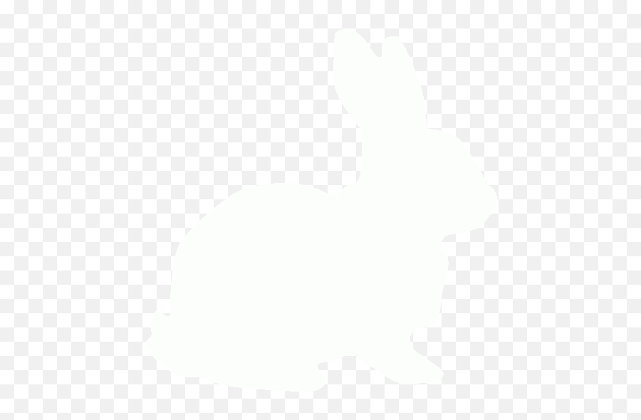 White Rabbit Icon - Free White Animal Icons White Rabbit Silhouette Transparent Emoji,Rabbit Emoticon