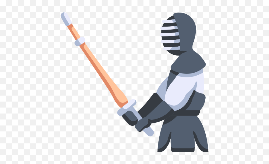 Kendo Japanese Sport Training Sword - Transparent Japanese Sport Emoji,Japanese Fighter Emoticon