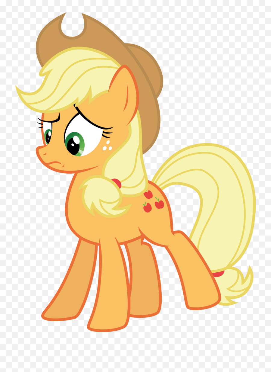 Applejack Pinkie Pie My Little Pony - Mlp Applejack Sad Emoji,Mlp Emoticons Deviantart