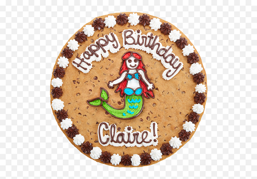 Cookie Cake - Great American Cookie Cake Mermaid Emoji,Emoji Cake Walmart