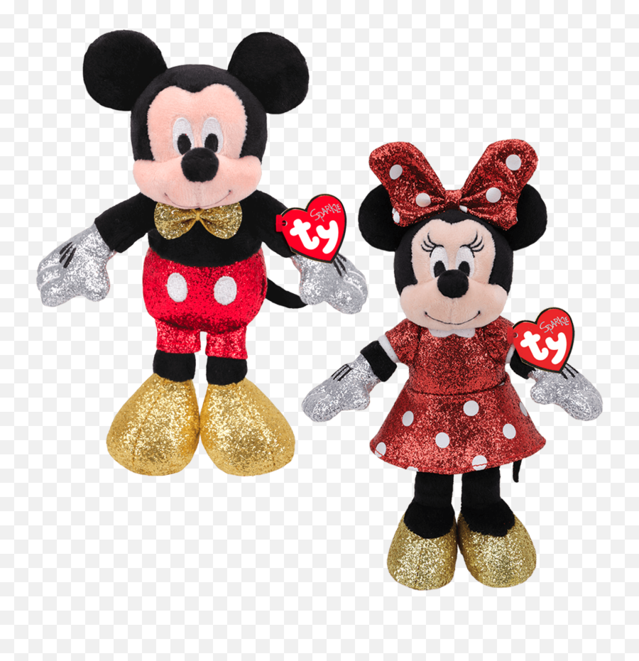 Stuffed Disney Toys - Ty Sparkle Minnie Mouse Emoji,Disney Emojis Goofy Stuffed