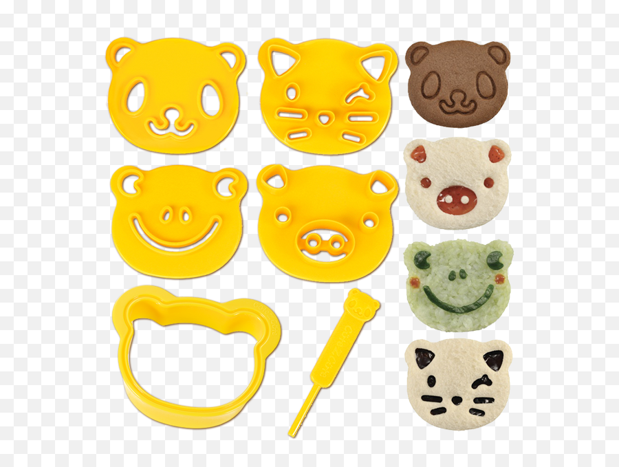 Animal Friends Food Deco Cutter Kit Cutezcute Bento Fun Emoji,Moldes De Emoticons