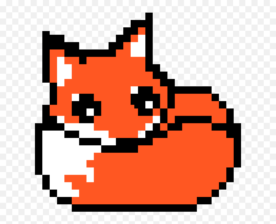 Zorro Kawai - Minecraft Pixel Art Fox Clipart Full Size Easy Pixel Art Emoji,Kawai Emoji