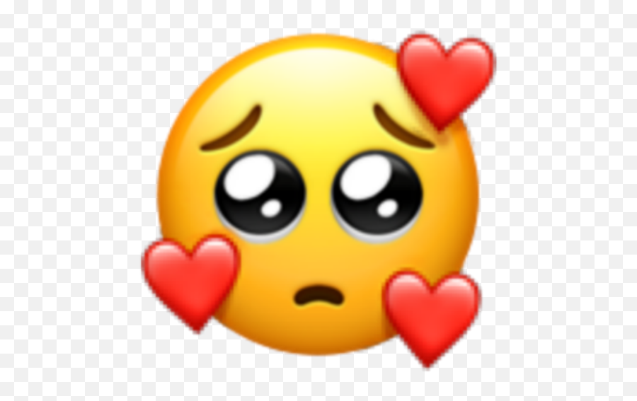 Emoji Hearts Pleading Sticker - Pleading Emoji With Hearts,Pleading Emoji