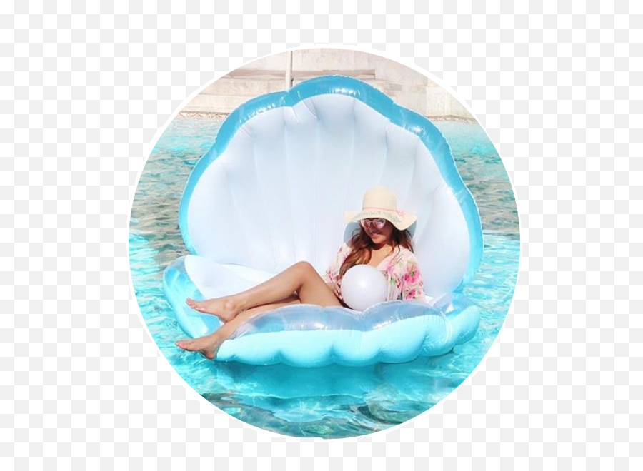 Floatie Pearl Clam Pool Poolside - Leisure Emoji,Emoji Floaties