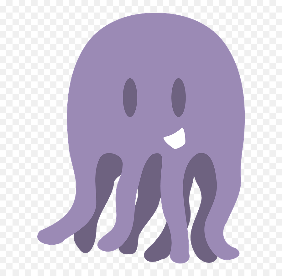 Funny Purple Octopus Clipart - Dot Emoji,Purple Octopus Emoji