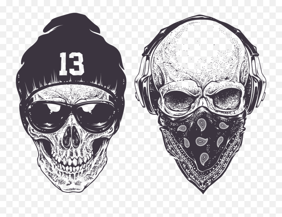 Download Collection Illustration Skull Royalty - Free Free Png Gangsta Png Emoji,A Boat A Black Flag And Skull And Crossbones Emojis