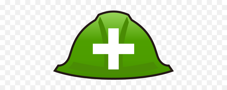 Helmet With White Cross - White Helmet With Green Cross Emoji,Cross Emoji