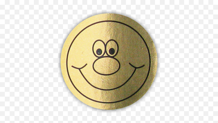 Sticker Smiley Face - Gold Metallic Foil Happy Emoji,Emoticon Stickers