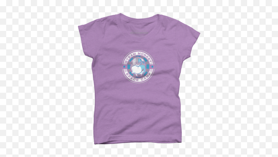 Best Purple Monkey Girlu0027s T - Shirts Design By Humans Short Sleeve Emoji,Purple Steam Emojis