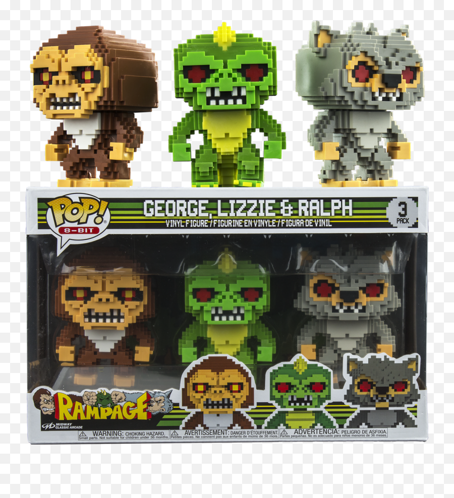 Funko - Rampage Funko Pop Emoji,Midway Games Rampage 8 Bit Emoji