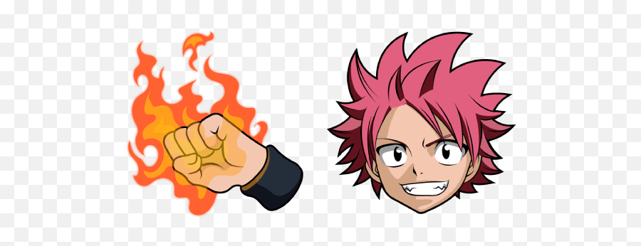 Anime Cursors Collection - Sweezy Custom Cursors Fictional Character Emoji,Natsu Emotions