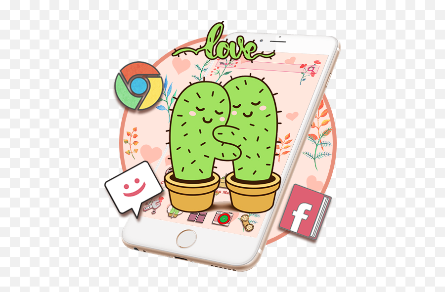 Cactus Themes Hd Wallpapers 3d Icons Apk Descargar Para - Girly Emoji,Adios Emoticon Whatsapp