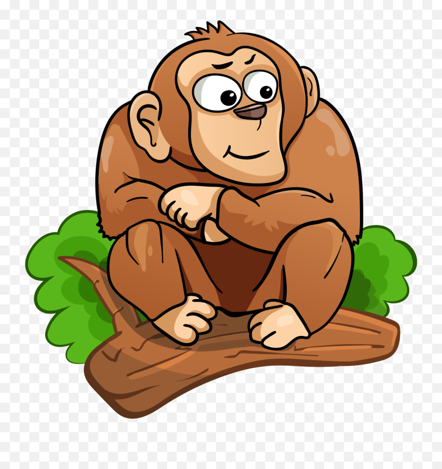 Tree - Old Monkey On Tree Animated Emoji,Meaning Of Monkey Scratching Head Emoji