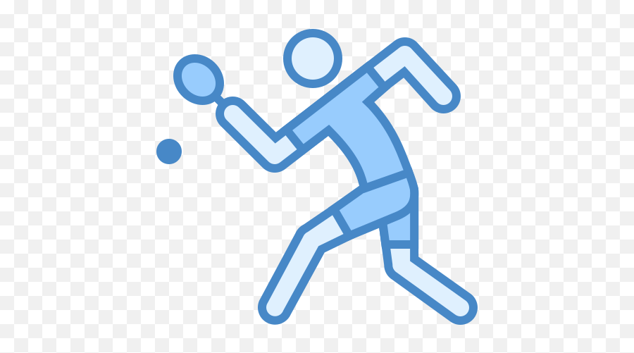 Table Tennis Icon In Blue Ui Style - Sport Table Tennis Icon Emoji,Skype Cricket Chirp Emoticon