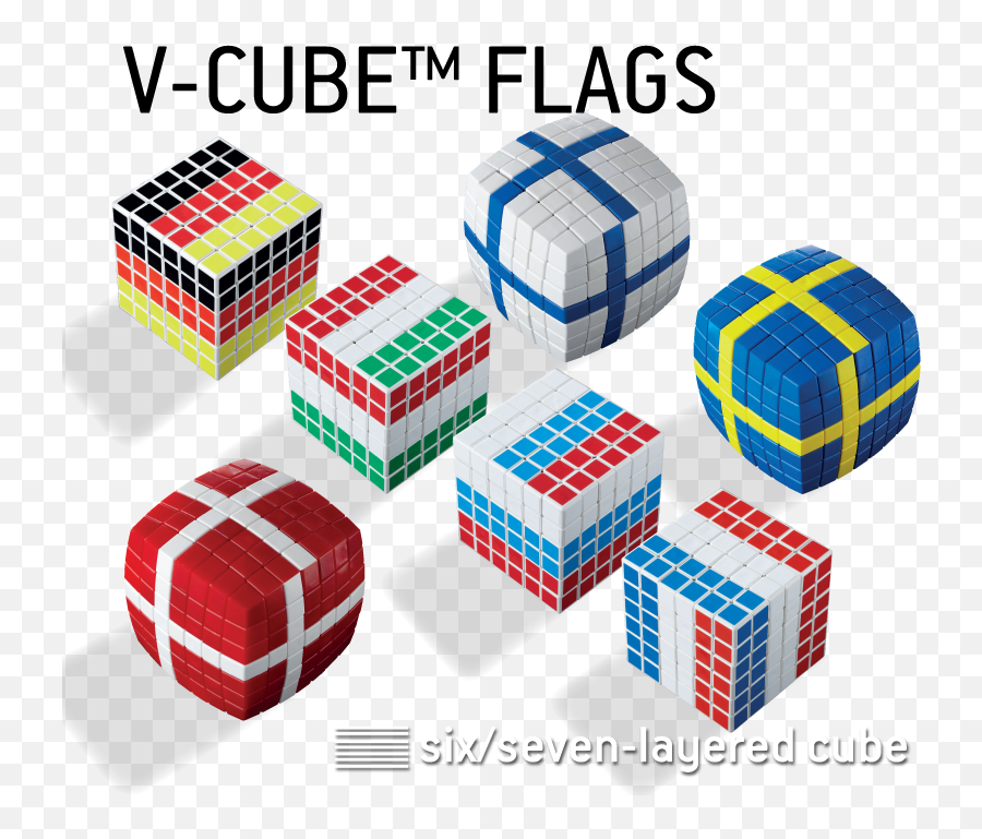 V - Cube Flags Vclassics 6 U0026 7 Layered Two Or Three V Cube Flags Emoji,Country Flags Emotion Android