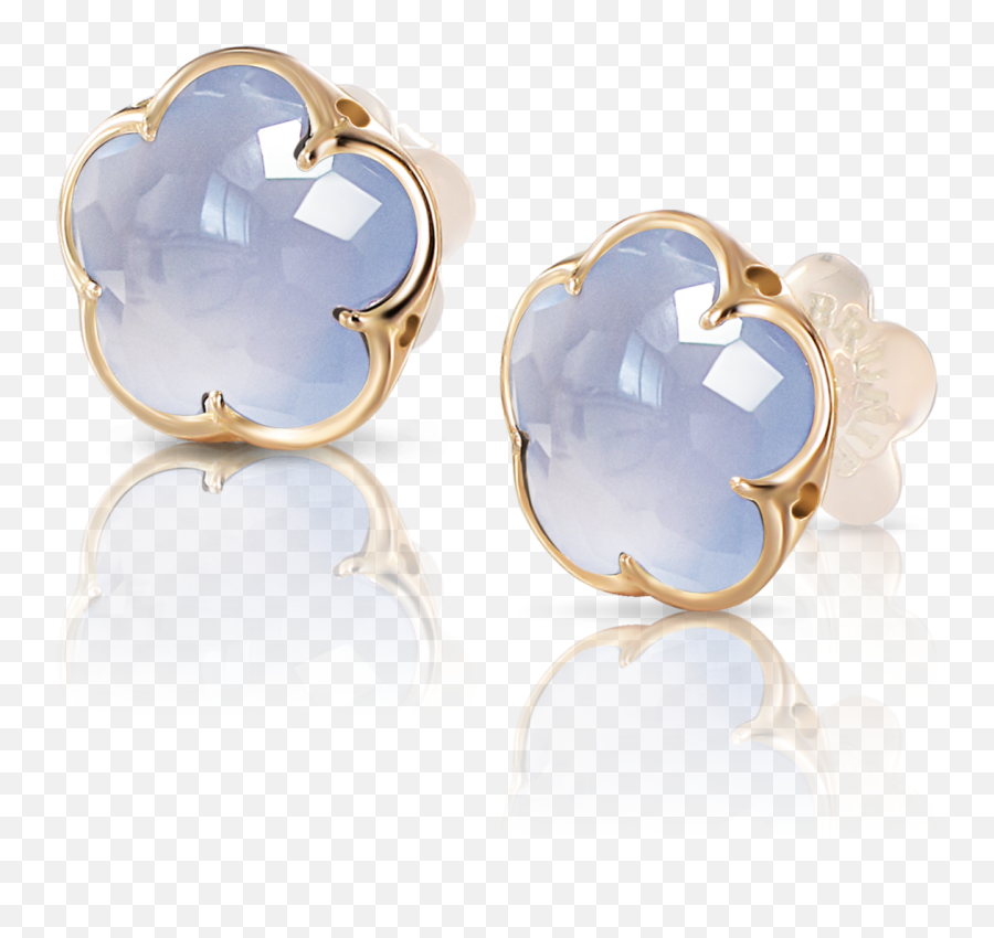 18k Rose Gold Bon Ton Collection Blue Chalcedony Earrings - Chalcedony Earrings Emoji,Ton Of Heart Emojis Picure
