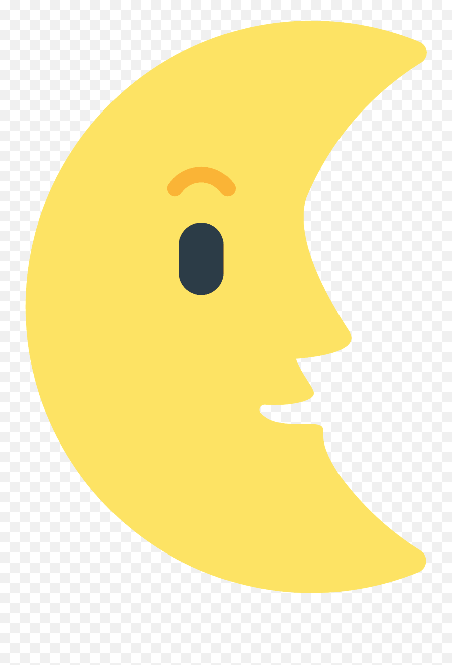 Last Quarter Moon With Face Id 11595 Emojicouk - Last Quarter Moon Cartoon,Moon Face Emoji