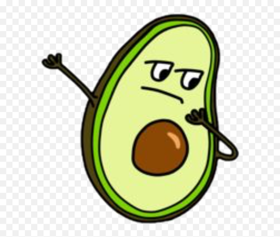 Cute Clipart Avocado Cute Avocado - Cool Cartoon Avocado No Background Emoji,Avocado Emoji Png