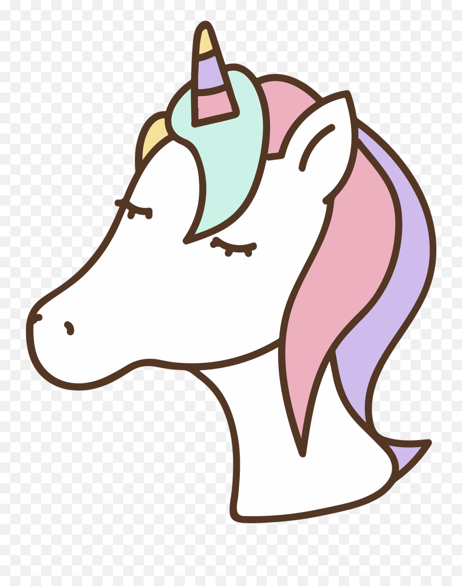 Rainbow Unicorn Clipart - Edible Unicorn Head Cake Topper Emoji,Rainbow Unicorn Emoji