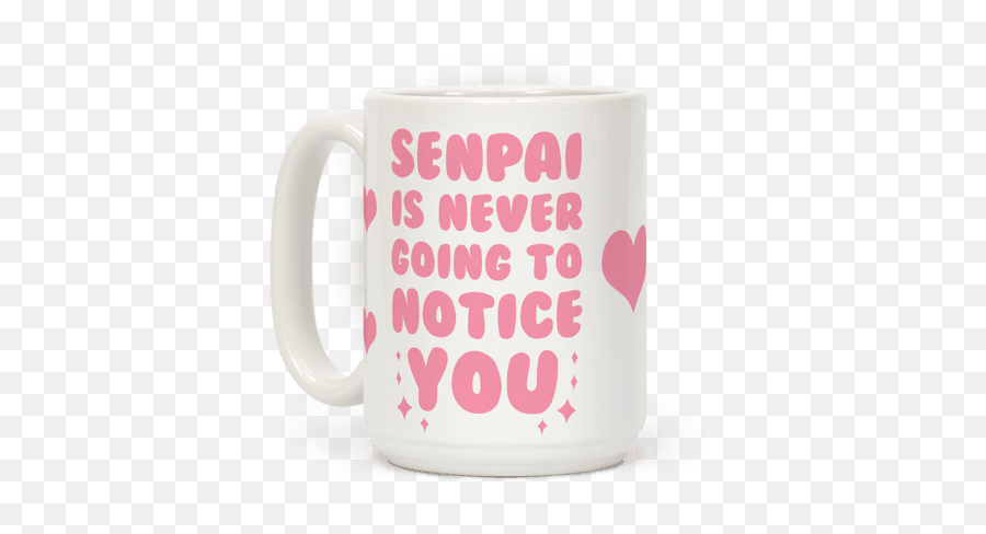 Senpai Is Never Going To Notice You Coffee Mugs Lookhuman Emoji,Japanese Emoticons Senpai Notice Me