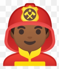 U200d Bombero Hombre Con Tono De Piel Oscuro Medio Emoji,Cara Emoticon Soldador