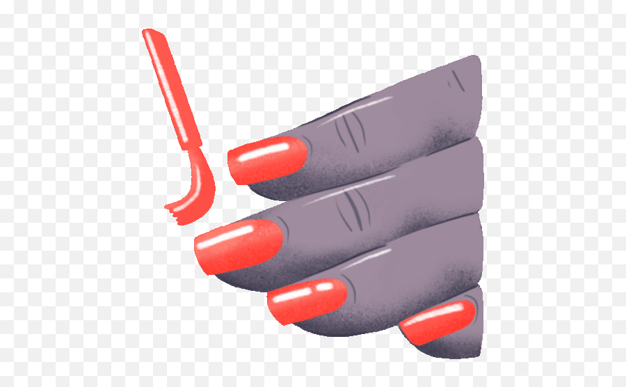 Painting Nails Sticker - Its All Love Red Nails Manicure Emoji,Paintingg Emoji