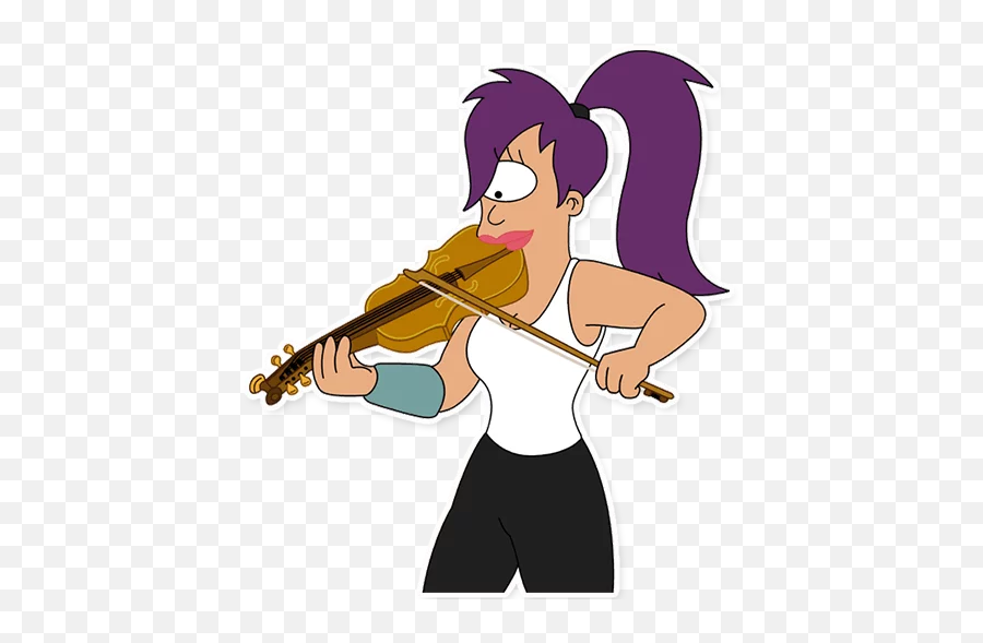 Telegram Sticker From Futurama Pack Emoji,Fiddle Emoji