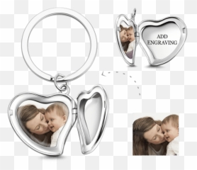 Heart Key Chain Engraved Photo Charm - Solid Emoji,Emoji Key Chain