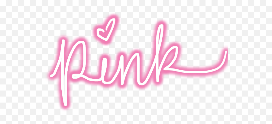 Neon Neonlights Pink Cursive Sticker - Girly Emoji,Cursive Emoji