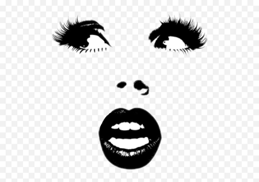 Face Lips Eyes Nose Sticker By Tarasarenepartida - Vector Emoji,Eye Lips Eye Emoji
