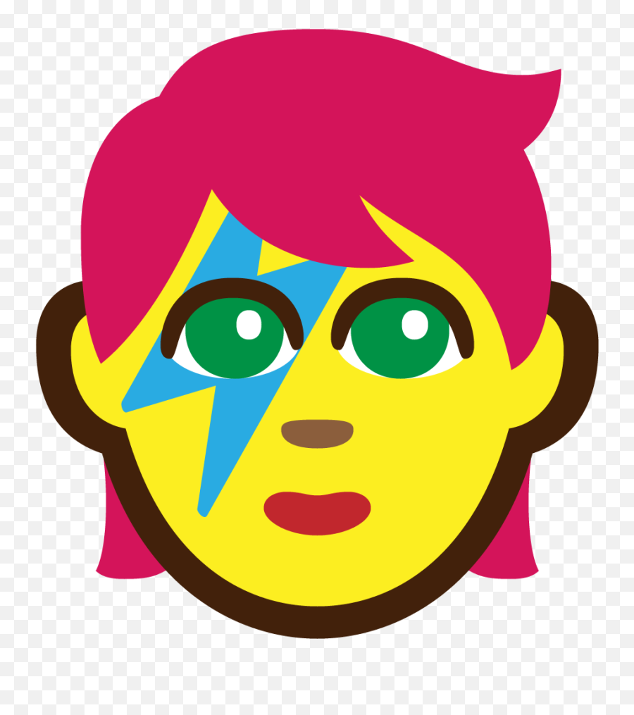 Ziggy Stardust Emoji Tribute - Hair Design,Stardust Emoji